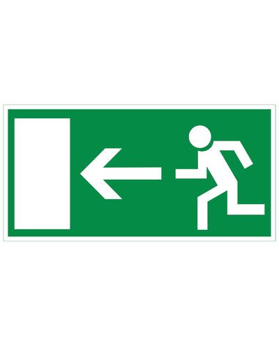 Emergency exit to the left, Magnetic retroreflective, 300x150 mm Emergency exit to the left, Magnetic retroreflective, 300x150 mm