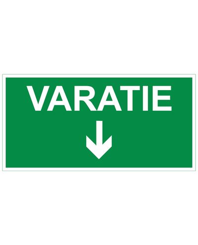 Emergency exit arrow down, Reflective sticker, 400x200 mm