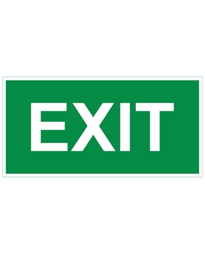 Exit, Plastic retroreflective 1 mm, 400x200 mm Exit, Plastic retroreflective 1 mm, 400x200 mm