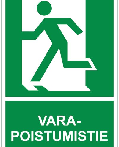 Emergency exit must not be blocked, Reflective sticker, 300x400 mm Emergency exit must not be blocked, Reflective sticker, 300x400 mm