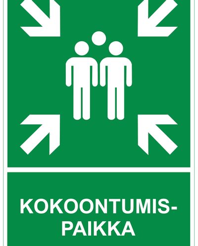 Assembly point, Ibond aluminum retroreflective, 300x400 mm Assembly point, Ibond aluminum retroreflective, 300x400 mm