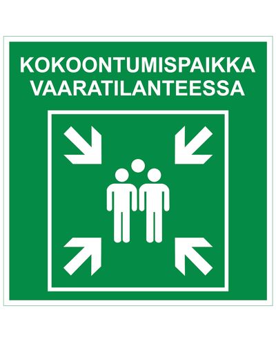 Assembly point, Retroreflective sticker, 400x400 mm