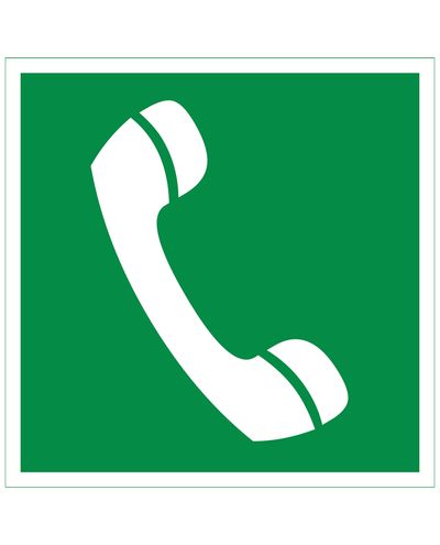 Emergency telephone, Reflective sticker, 200x200 mm