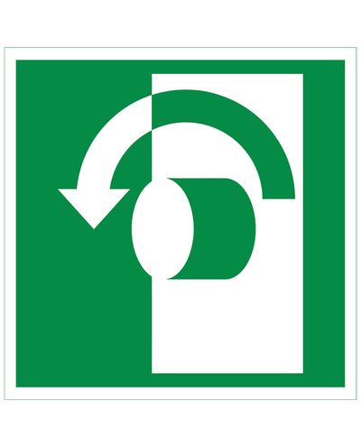 rotate counterclockwise, Sticker retroreflective, 200x200 mm