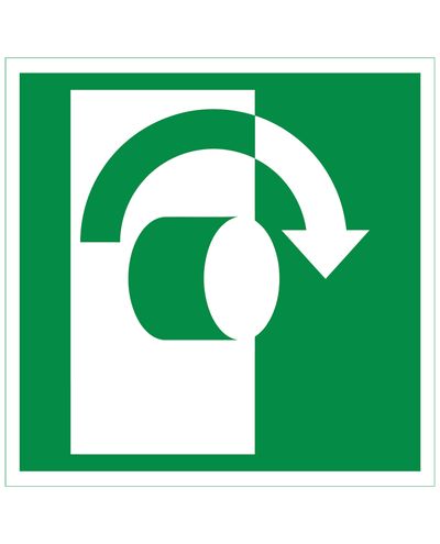 turn clockwise, Magnetic retroreflective, 200x200 mm