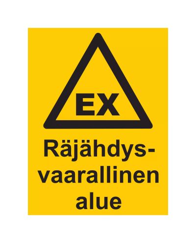 Explosion hazardous area, Ibond aluminum, 200x300 mm