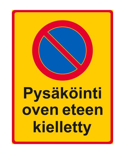 No parking in front of the door, Sticker, 300x400 mm No parking in front of the door, Sticker, 300x400 mm