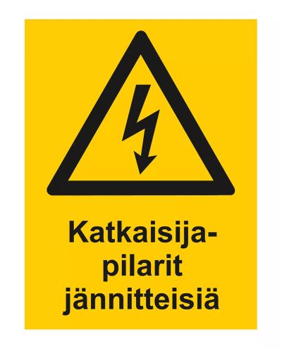 Circuit breaker pillars live, Sticker, 200x300 mm