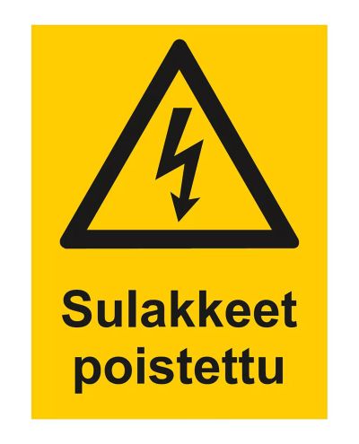 Fuses removed, Sticker, 200x300 mm