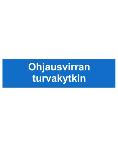 Control current safety switch, Sticker, 400x100 mm