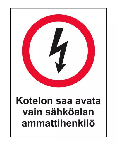 The enclosure can be opened, Sticker, 300x400 mm