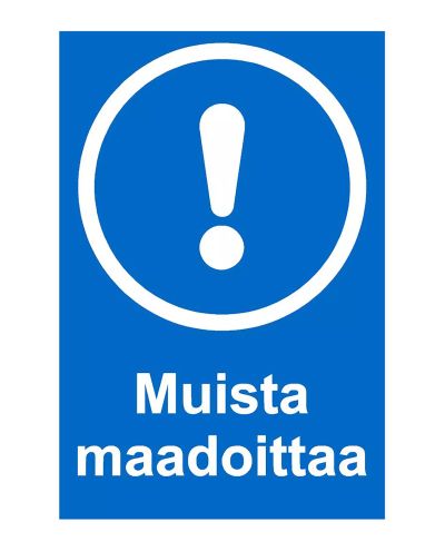 Remember to ground, Sticker, 200x300 mm