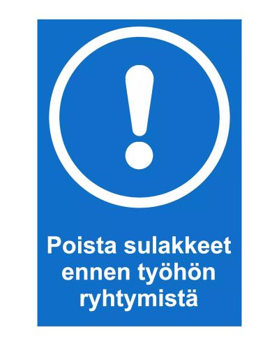Remove fuses, Sticker, 200x300 mm