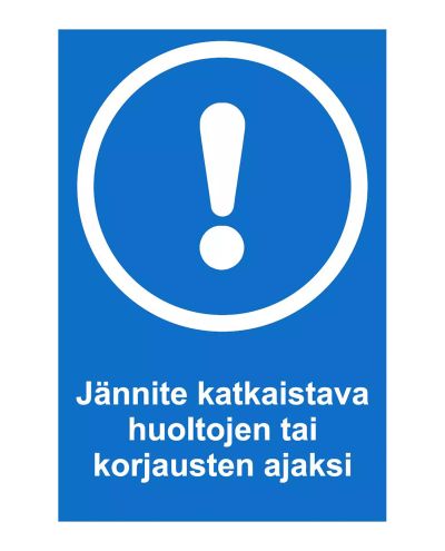 Voltage must be cut off, Sticker, 200x300 mm