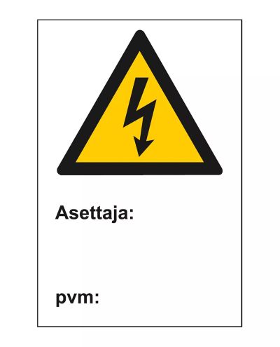 Electrical hazard, Plastic 1mm, 200x300 mm Electrical hazard, Plastic 1mm, 200x300 mm
