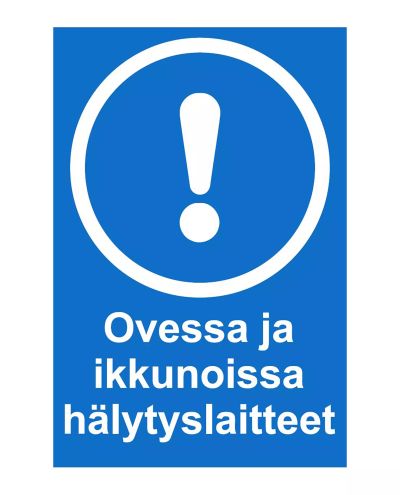 Alarm devices on doors and windows, Sticker, 200x300 mm