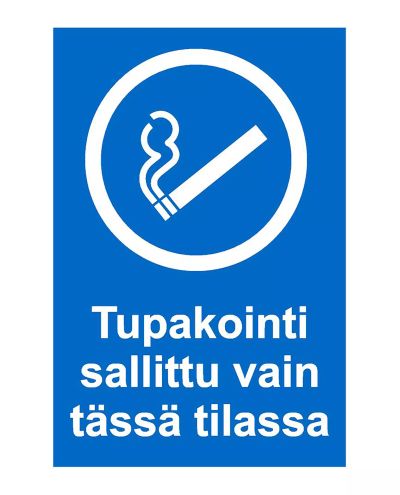 Smoking allowed only in this room, Sticker, 300x400 mm Smoking allowed only in this room, Sticker, 300x400 mm