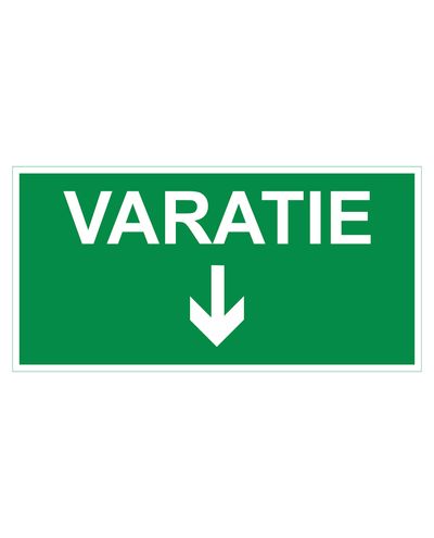 Emergency exit arrow down, Reflective sticker, 400x200 mm