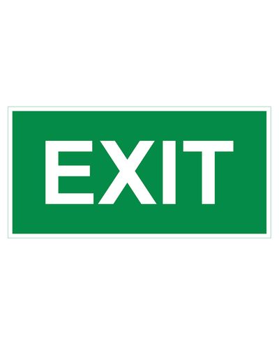 Exit, Reflective sticker, 400x200 mm