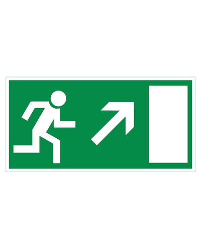 Exit arrow up right, Sticker retroreflective, 300x150 mm