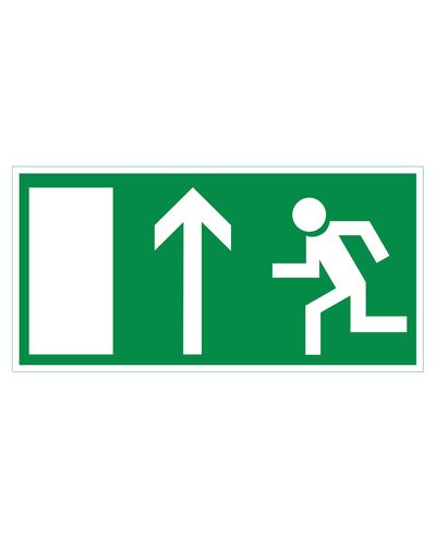 Exit arrow up, Reflective sticker, 300x150 mm