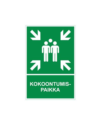 Meeting point, Reflective sticker, 200x300 mm