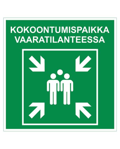 Meeting point, Reflective sticker, 200x200 mm