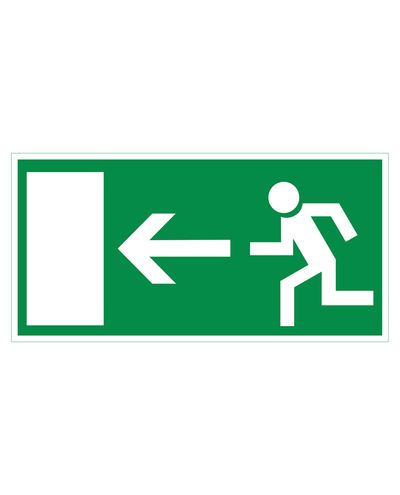 Exit left, Reflective sticker, 300x150 mm