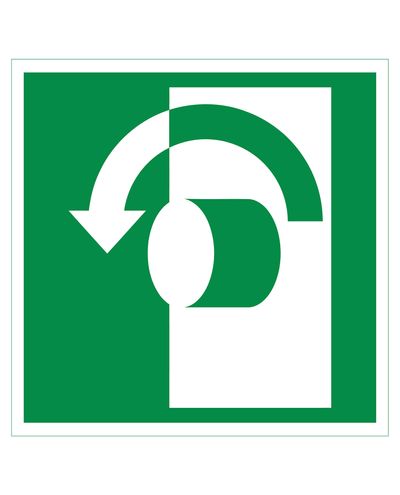 rotate counterclockwise, Sticker retroreflective, 200x200 mm