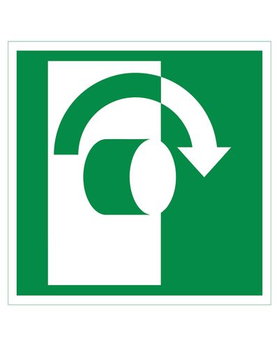rotate clockwise, Sticker retroreflective, 200x200 mm