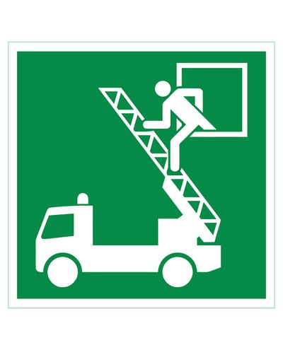 exit to the rescue vehicle, Sticker retroreflective, 200x200 mm