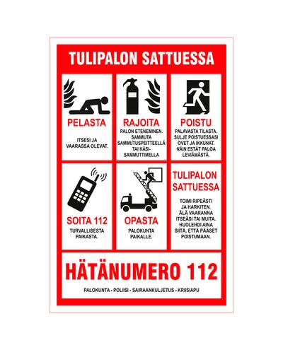 In case of fire, Ibond, 200x300mm