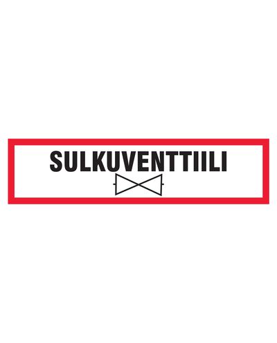 Shut-off valve, Sticker, 400x100 mm