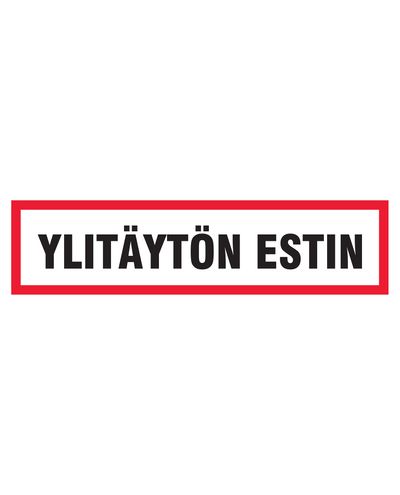 Overfill prevention, Sticker, 400x100 mm