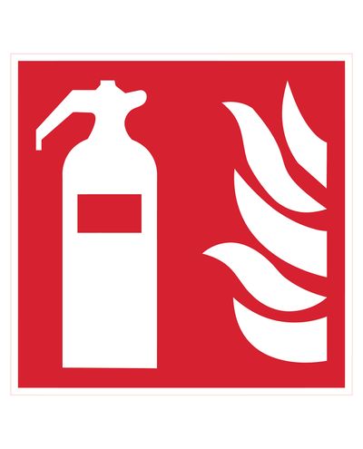 Fire extinguisher, Reflective sticker, 200x200 mm