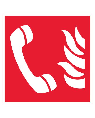 Emergency telephone, Reflective sticker, 200x200 mm