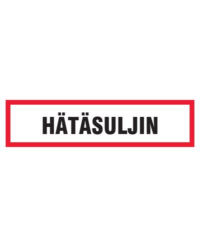 Emergency stop, Sticker, 400x100 mm