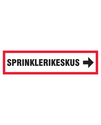 Sprinkler center arrow left, Sticker, 400x100 mm