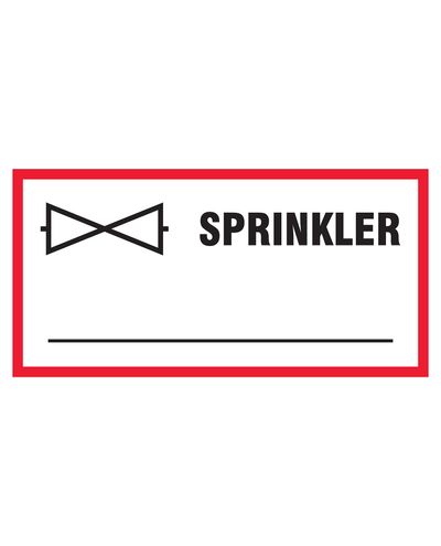 Sprinkler shut-off, Sticker, 400x200 mm