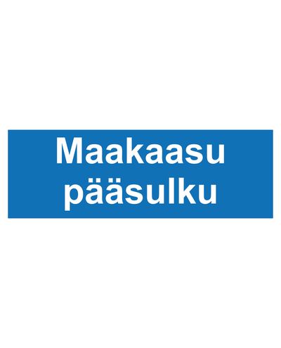 Natural gas main shut-off, Sticker, 400x100 mm