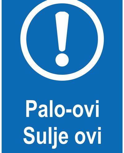 Fire door close the door, Sticker, 200x300 mm