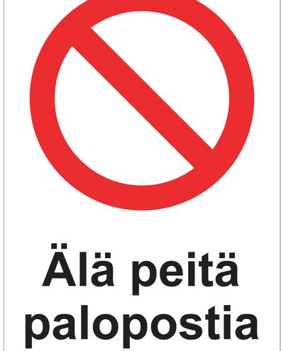 Don't cover the fire hydrant, Sticker, 200x300 mm Don't cover the fire hydrant, Sticker, 200x300 mm