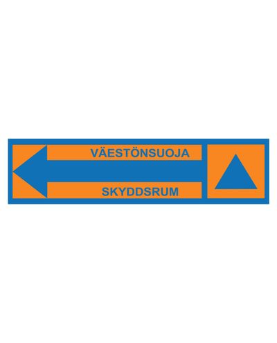 Civil protection arrow left, Sticker, 400x100 mm