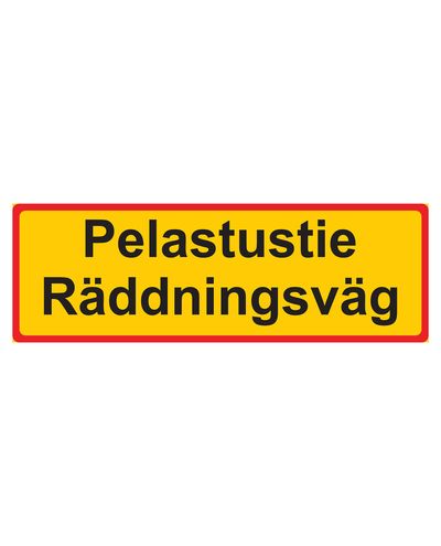 Rescue road räddningsväg, R1 ibond, 600x200 mm Rescue road räddningsväg, R1 ibond, 600x200 mm