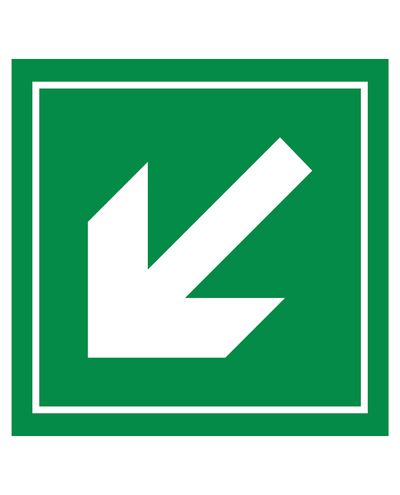 Arrow diagonal, Sticker retroreflective, 200x200 mm