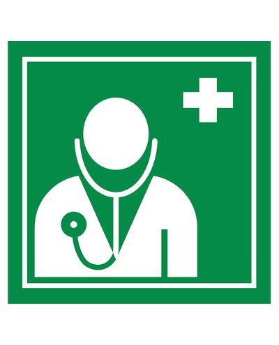 Medical symbol, Reflective sticker, 200x200 mm