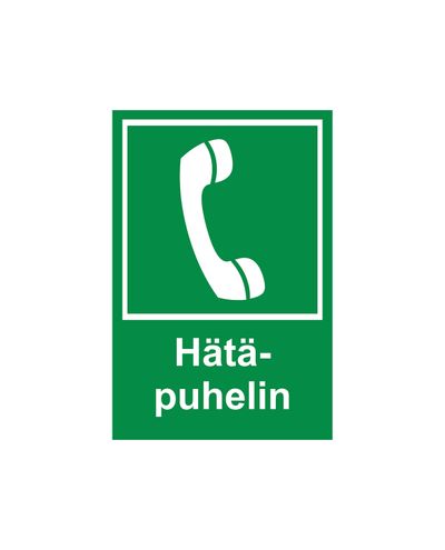 Emergency telephone, Reflective sticker, 200x300 mm