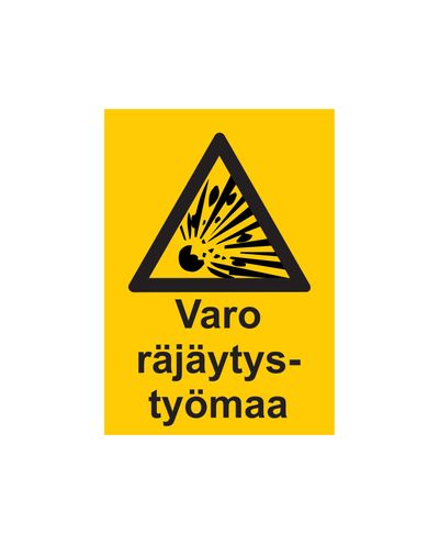 Beware of blasting site, Sticker, 200x300 mm