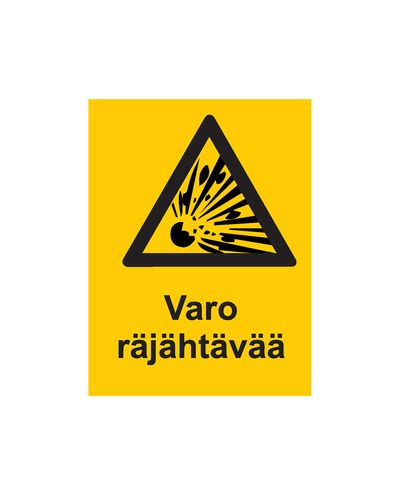Beware of explosives, Sticker, 200x300 mm