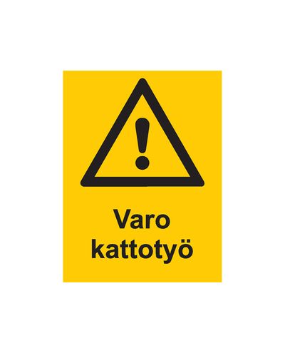 Beware of roofing work, Sticker, 200x300 mm